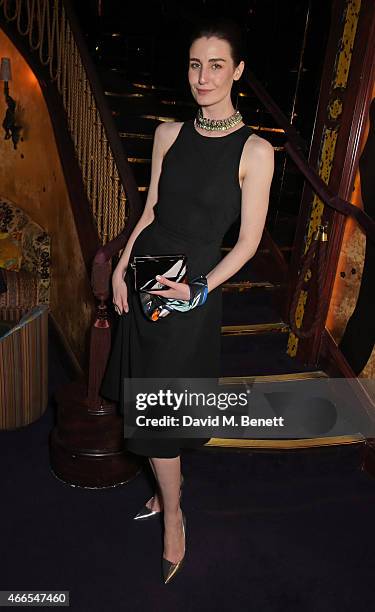 Erin O'Connor attends the "Dior And I" UK Premiere after party at Loulou's on March 16, 2015 in London, England.