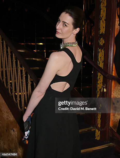 Erin O'Connor attends the "Dior And I" UK Premiere after party at Loulou's on March 16, 2015 in London, England.