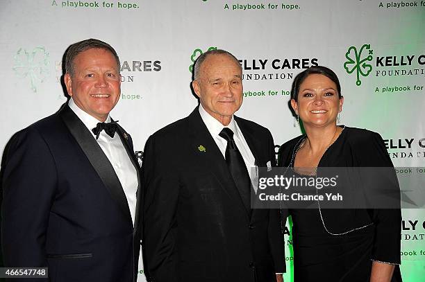 Brian Kelly, Ray Kelly and Paqui Kelly attend 5th Annual Irish Eyes Gala at JW Marriott Essex House on March 16, 2015 in New York City.