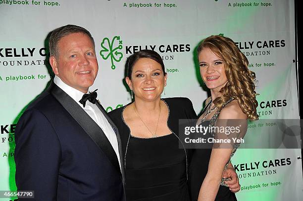 Brian Kelly, Paqui Kelly and Grace Kelly attend 5th Annual Irish Eyes Gala at JW Marriott Essex House on March 16, 2015 in New York City.