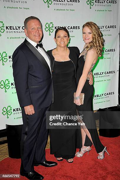 Brian Kelly, Paqui Kelly and Grace Kelly attend 5th Annual Irish Eyes Gala at JW Marriott Essex House on March 16, 2015 in New York City.