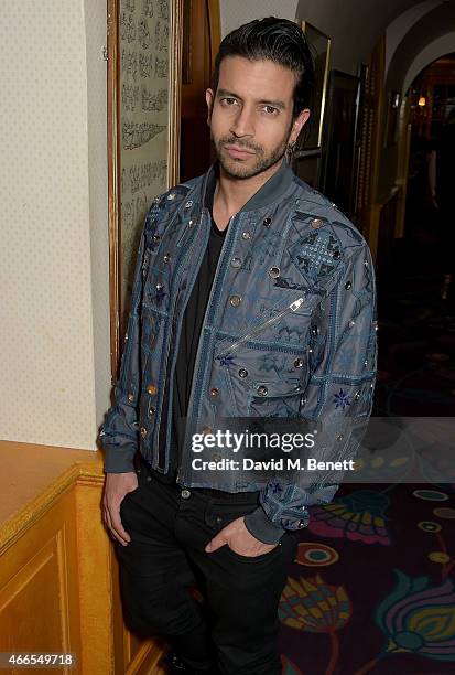 Nik Thakkar aka NEO 10Y attends a party hosted by Olivier Rousteing, to mark the opening of Balmain's first London store, at Annabel's on March 16,...