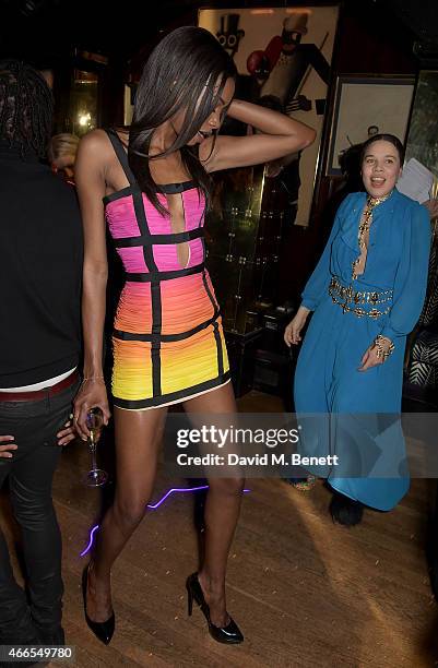 Sigail Currie attends a party hosted by Olivier Rousteing, to mark the opening of Balmain's first London store, at Annabel's on March 16, 2015 in...