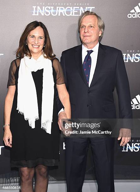 Producers Lucy Fisher and Douglas Wick attend "The Divergent Series: Insurgent" New York premiere at Ziegfeld Theater on March 16, 2015 in New York...