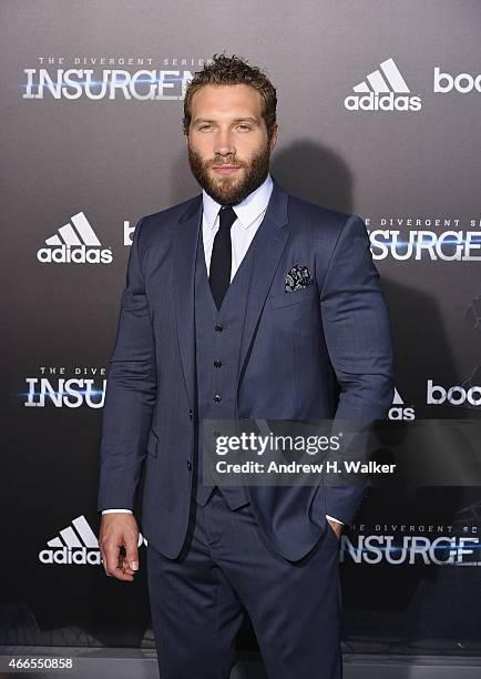 Actor Jai Courtney attends "The Divergent Series: Insurgent" New York premiere at Ziegfeld Theater on March 16, 2015 in New York City.