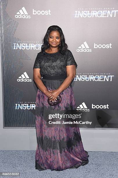 Actress Octavia Spencer attends "The Divergent Series: Insurgent" New York premiere at Ziegfeld Theater on March 16, 2015 in New York City.