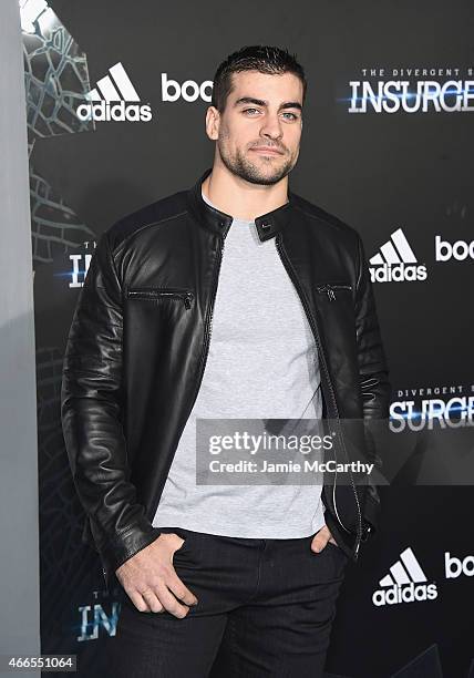 Actor Thomas Canestraro attends "The Divergent Series: Insurgent" New York premiere at Ziegfeld Theater on March 16, 2015 in New York City.