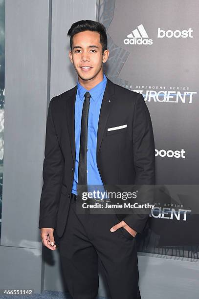 Chad Jackson Perez attends "The Divergent Series: Insurgent" New York premiere at Ziegfeld Theater on March 16, 2015 in New York City.