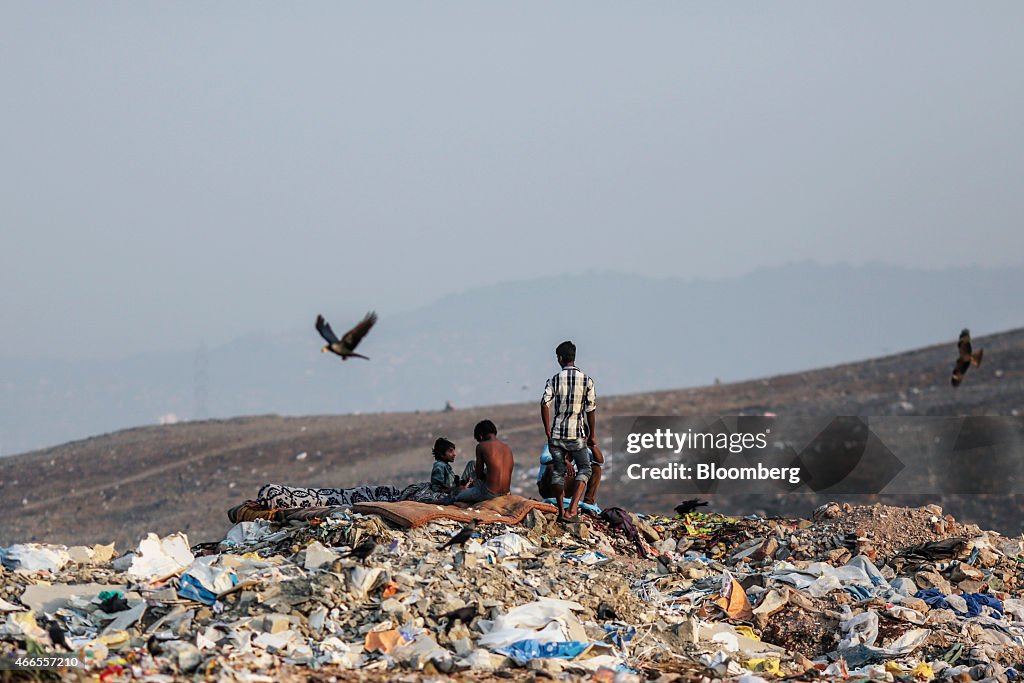 Garbage At The Deonar Landfill Site As Trash Mountain Rising in Mumbai Swamps Modi 21st Century Vision