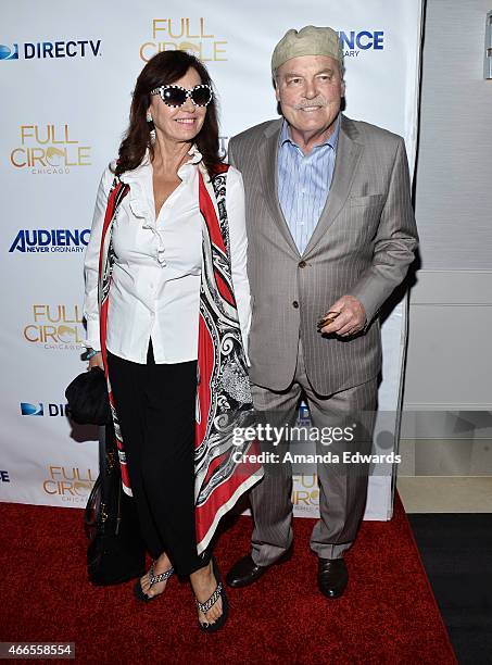 Actor Stacy Keach and his wife Malgosia Tomassi arrive at the season two premiere of DIRECTV's "Full Circle" at The London on March 16, 2015 in West...