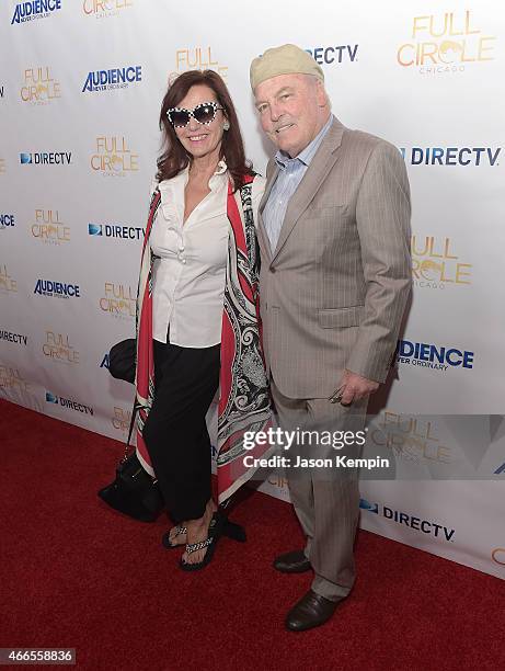 Malgosia Tomassi and Stacy Keach attend the premiere of DIRECTV Audience Network's "Full Circle" at The London Hotel on March 16, 2015 in West...