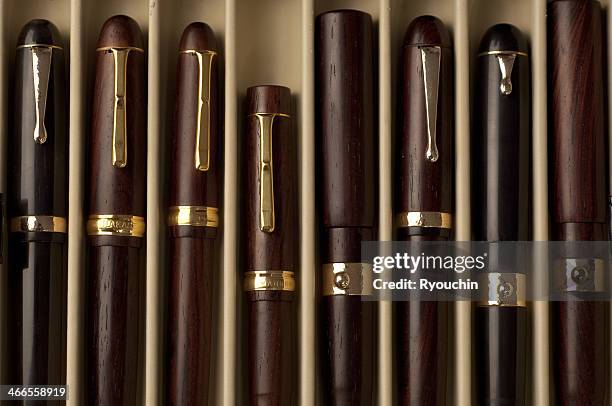 made-to-order luxury fountain pen - luxury fountain pen stock pictures, royalty-free photos & images
