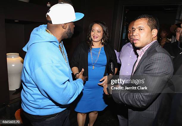 Funkmaster Flex, Dr. Angelique Anderson Nunez and Johnny Nunez attend the Inspired In Music event Honoring Johnny Nunez, Ralph McDaniels & Funkmaster...