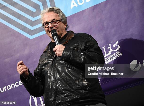 Director George Miller speaks at "The Road Warrior" screening during the 2015 SXSW Music, FIlm + Interactive Festival at the Paramount on March 16,...