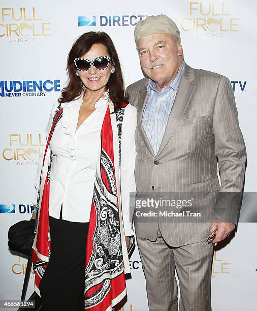 Stacy Keach and Malgosia Tomassi arrive at the DIRECTV celebrates premiere of "Full Circle" held at The London on March 16, 2015 in West Hollywood,...