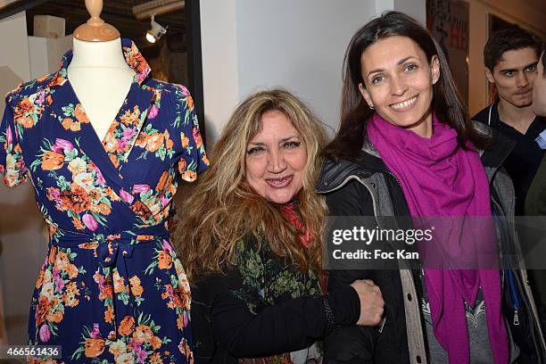 Designer Annah Roxxah and Adeline Blondieau attend 'Du Mythe A La Realite' Arlinda Mestre Photo Exhibition Preview at Espace Morin Du Vertbois on...