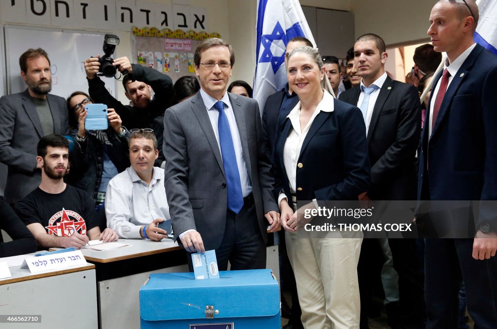 TOPSHOT-ISRAEL-VOTE-HERZOG