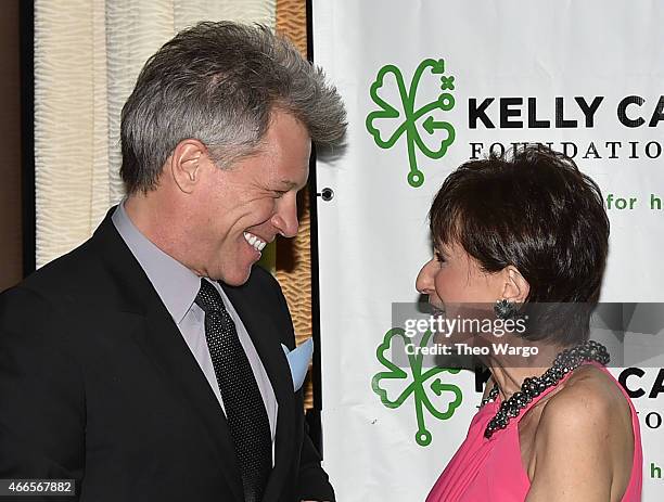 Jon Bon Jovi and Myra Biblowit attend the 5th Annual Irish Eyes Gala at JW Marriott Essex House on March 16, 2015 in New York City.