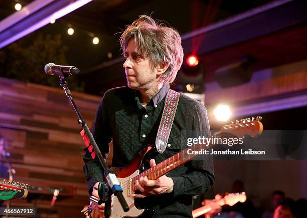 Musician Eric Johnson performs onstage at the Jimmy Kimmel Live and Entertainment Weekly party, hosted by Samsung with Ketel One Vodka crafted...