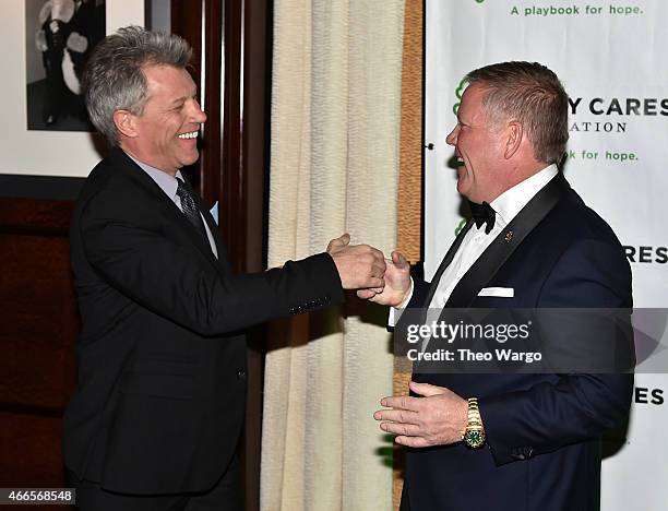 Jon Bon Jovi and University of Notre Dame football coach Brian Kelly attend the 5th Annual Irish Eyes Gala at JW Marriott Essex House on March 16,...
