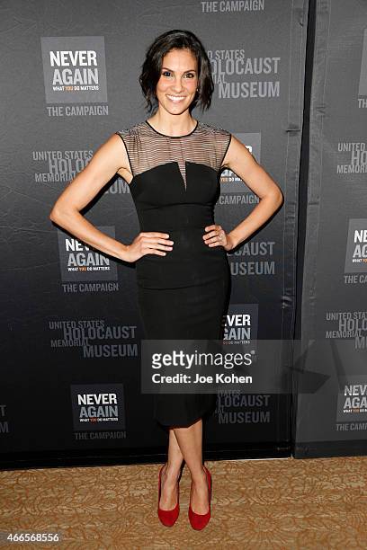 Actress Daniela Ruah attends the United States Holocaust Memorial Museum 2015 Los Angeles Dinner at The Beverly Hilton Hotel on March 16, 2015 in...