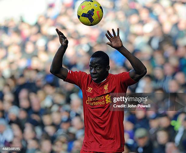Aly Cissokho of Liverpool during the Barclays Premier Leauge match between West Bromwich Albion and Liverpool at The Hawthorns on February 2, 2014 in...