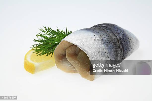 rollmops, pickled herring - arenque fotografías e imágenes de stock