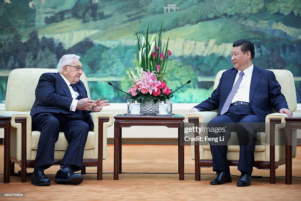 Chinese President Xi Jinping Meets Former U.S Secretary Of State Henry Kissinger