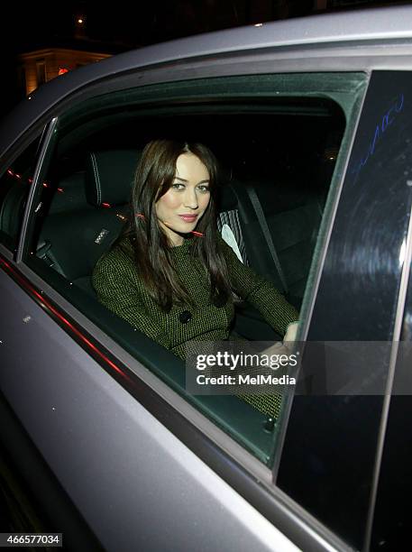 Olga Kurylenko attends the UK premiere of 'Dior And I' at The Curzon Mayfair, on March 16, 2015 in London, England.