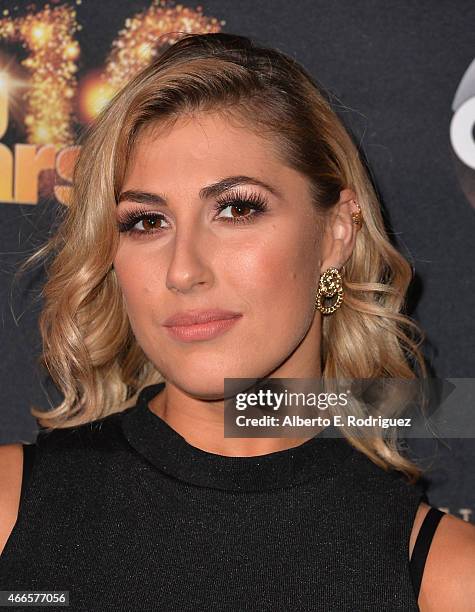 Professional dancer Emma Slater attends the premiere of ABC's "Dancing With The Stars" season 20 at HYDE Sunset: Kitchen + Cocktails on March 16,...