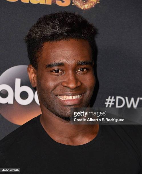 Professional dancer Keo Motsepe attends the premiere of ABC's "Dancing With The Stars" season 20 at HYDE Sunset: Kitchen + Cocktails on March 16,...