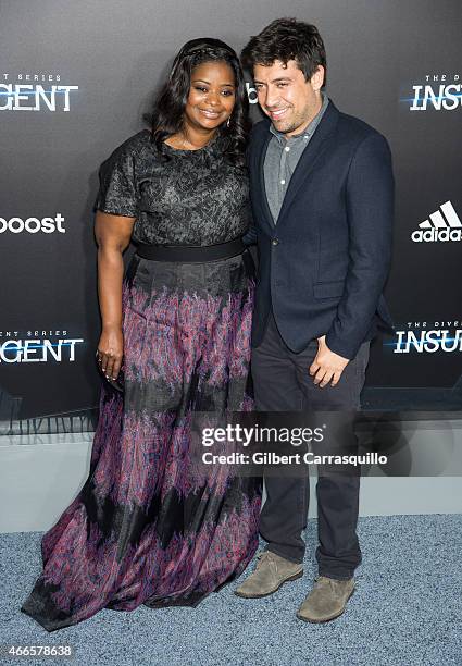 Actress Octavia Spencer and guest attend 'The Divergent Series: Insurgent' New York premiere at Ziegfeld Theater on March 16, 2015 in New York City.