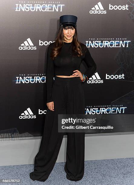 Actress Jackie Cruz attends The Divergent Series' 'Insurgent' New York premiere at Ziegfeld Theater on March 16, 2015 in New York City.