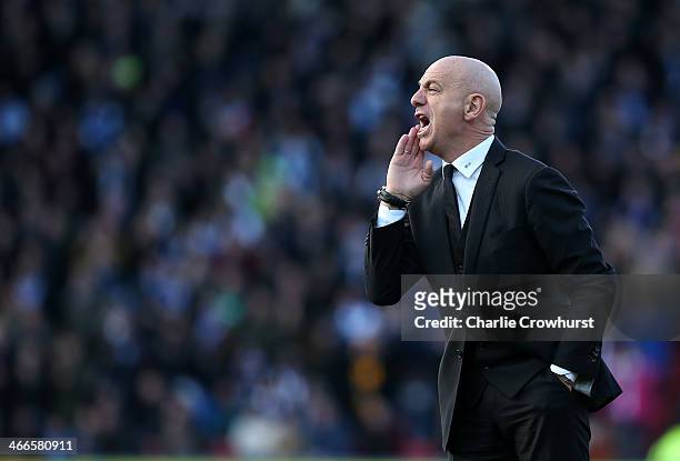 Watford manager Beppe Sannino reacts on the touchline during the Sky Bet Championship match between Watford and Brighton & Hove Albion at Vicarage...
