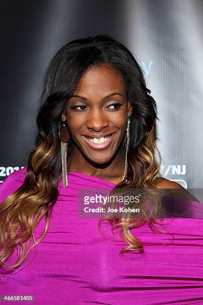 Olympic gold medallist DeeDee Trotter attends the 11th Annual "Leather & Laces" Party at The Liberty Theatre on February 1, 2014 in New York City.