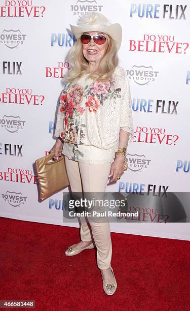 Actress Terry Moore attends "Do You Believe?" Los Angeles Premiere at ArcLight Hollywood on March 16, 2015 in Hollywood, California.