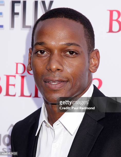Actor Delpaneuaux Wills attends "Do You Believe?" Los Angeles Premiere at ArcLight Hollywood on March 16, 2015 in Hollywood, California.