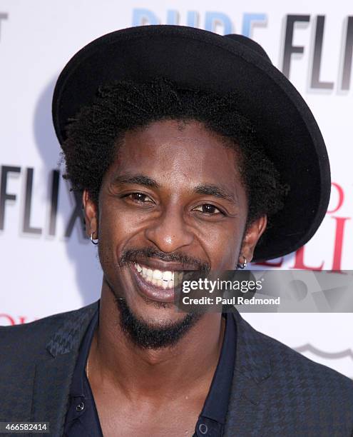 Recording artist Shwayze attends "Do You Believe?" Los Angeles Premiere at ArcLight Hollywood on March 16, 2015 in Hollywood, California.