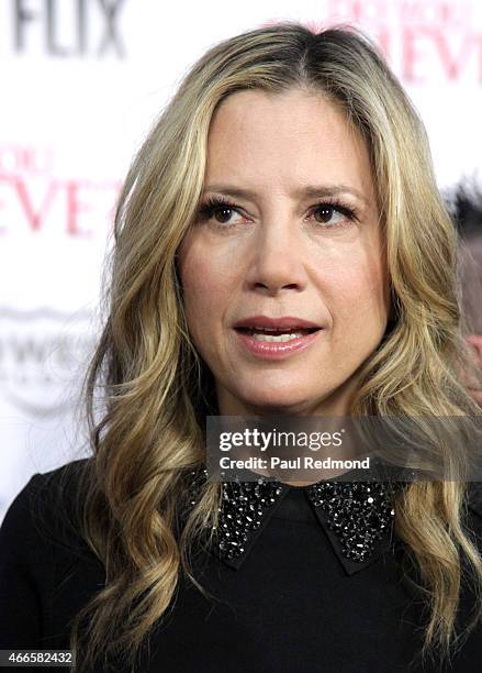 Actress Mira Sorvino attends "Do You Believe?" Los Angeles Premiere at ArcLight Hollywood on March 16, 2015 in Hollywood, California.