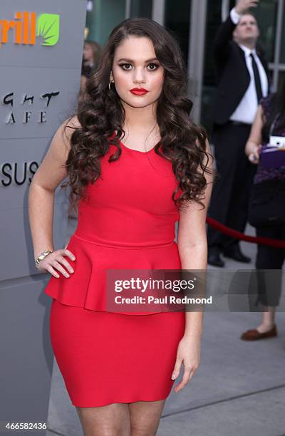 Actress Madison Pettis attends "Do You Believe?" Los Angeles Premiere at ArcLight Hollywood on March 16, 2015 in Hollywood, California.