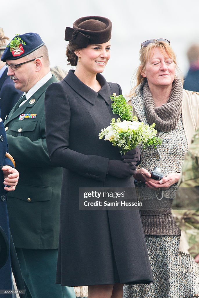The Duke And Duchess Of Cambridge Attend St Patrick's Day Parade At Mons Barracks