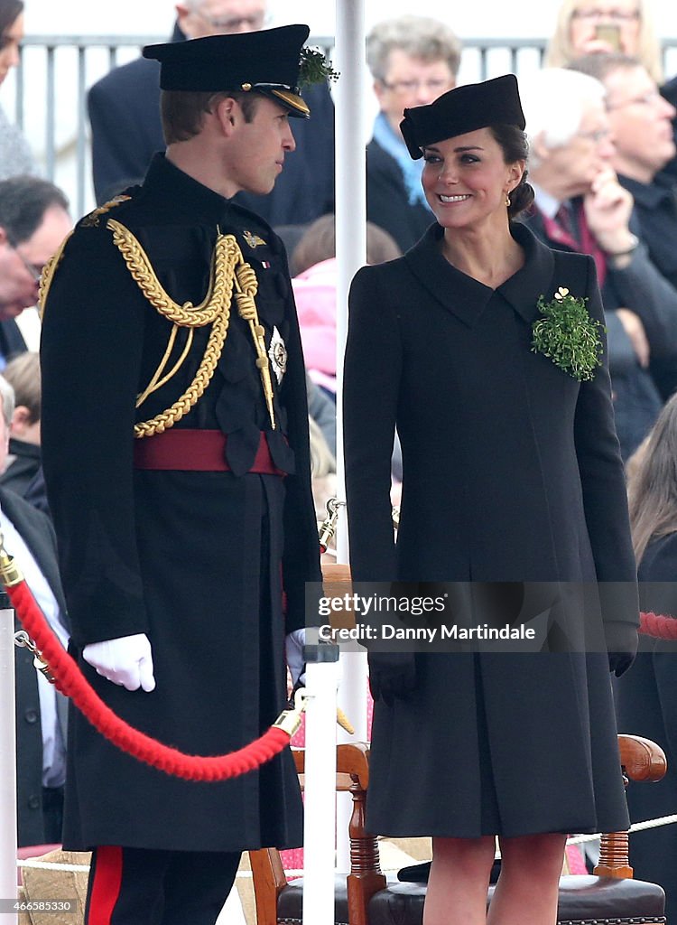 The Duke And Duchess Of Cambridge Attend St Patrick's Day Parade At Mons Barracks