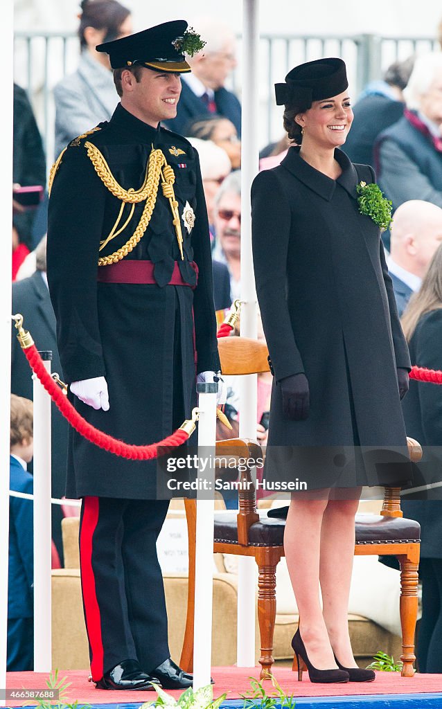 The Duke And Duchess Of Cambridge Attend St Patrick's Day Parade At Mons Barracks