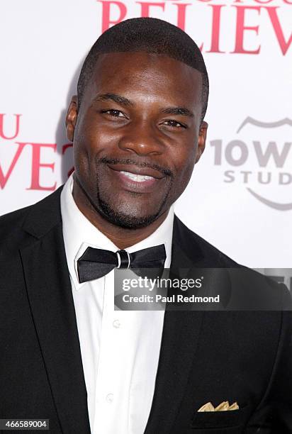 Actor Amin Joseph attends "Do You Believe?" Los Angeles Premiere at ArcLight Hollywood on March 16, 2015 in Hollywood, California.