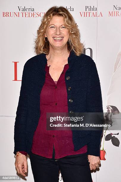 Actress Angela Finocchiaro attends 'Latin Lover' Press Conference on March 17, 2015 in Milan, Italy.