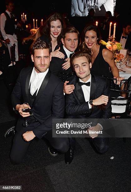 Oliver Jackson Cohen, Jessica de Gouw, Allen Leech, Douglas Booth and Charlie Webster attend the BFI London Film Festival IWC Gala Dinner in honour...