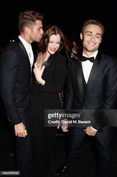 Oliver Jackson Cohen, Jessica de Gouw and Douglas Booth attend the BFI London Film Festival IWC Gala Dinner in honour of the BFI at Battersea...