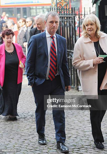 Nigel Evans attends a Memorial Service for Sir Richard Attenborough at Westminster Abbey on March 17, 2015 in London, England.