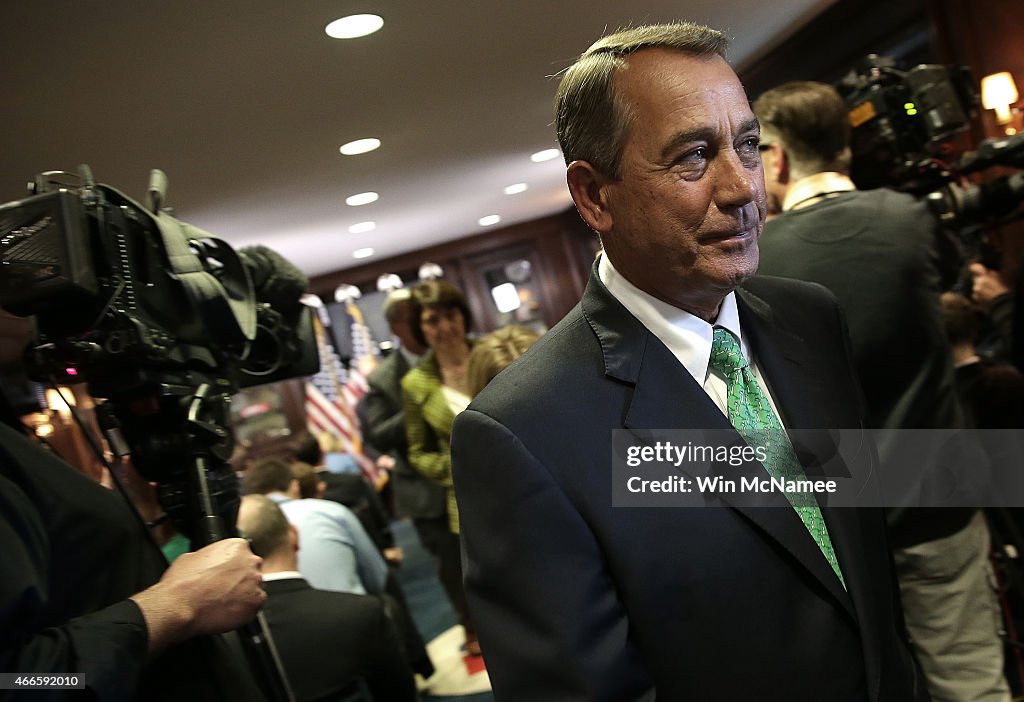 House Speaker Boehner And House Leadership Address Media After Their Weekly Conference Meeting