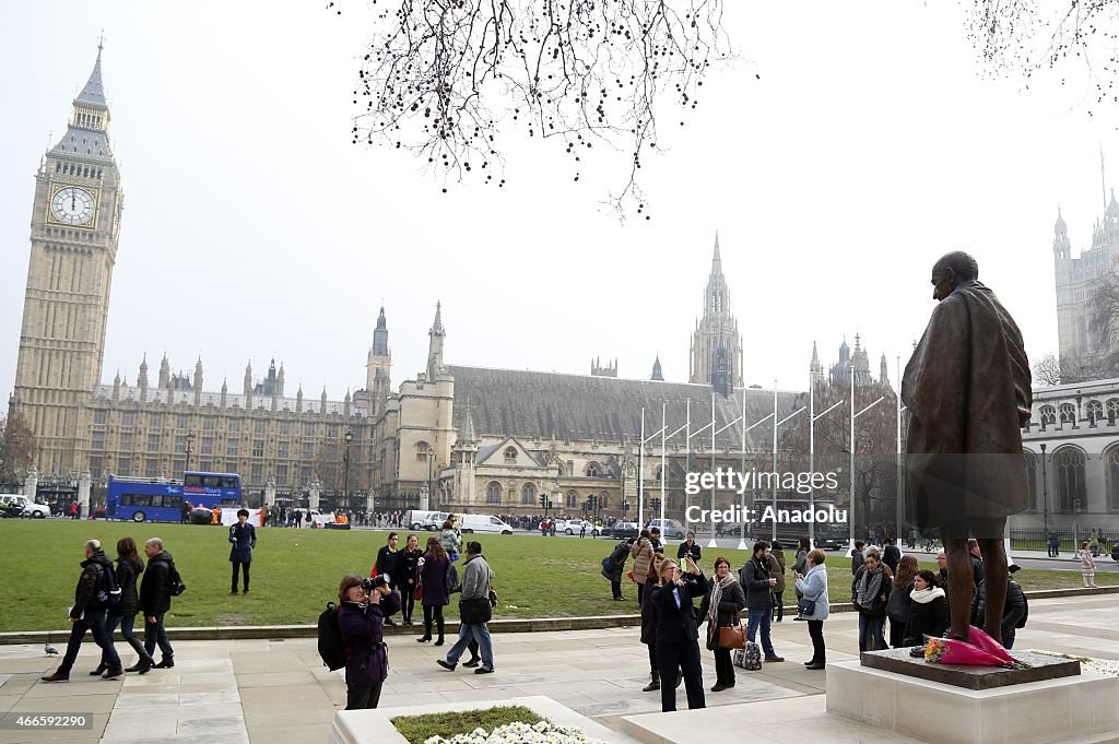 Statue Of Mahatma Gandhi Unveiled in Parliament Square